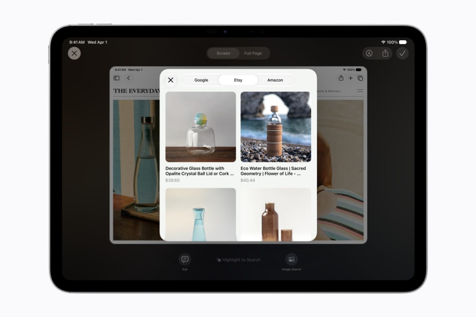 شاشة iPad تعرض إمكانات Siri في تعدد المهام مع فتح عدة تطبيقات من بينها الصور وسفاري.