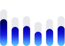Medidor de decibeles en azul