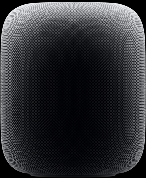 畫面推進展示 HomePod 的側面產品照
